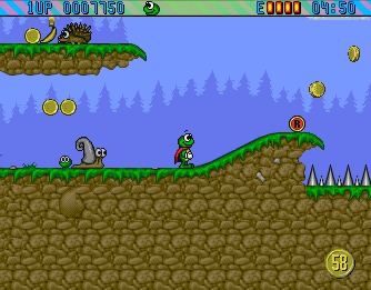 Superfrog, one of the most popular platformers for the Amiga