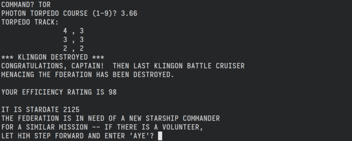 This time we made it. All Klingons are defeated.