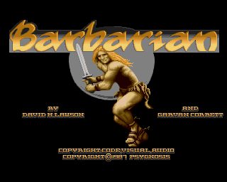 Barbarian Amiga screenshot