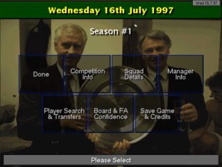 Championship Manager 97/98 DOS screenshot