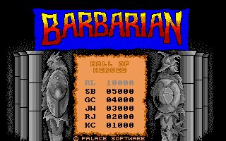 Barbarian: The Ultimate Warrior Amiga screenshot