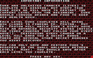 Duke Nukem: Episode 2 - Mission: Moonbase DOS screenshot
