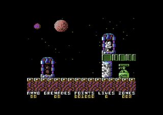 Exolon Commodore 64 screenshot
