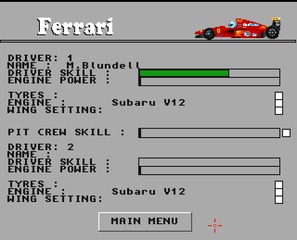 Formula 1 Masters Amiga screenshot