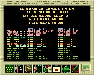Premier Manager 2 Amiga screenshot