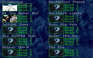 SkyRoads: Xmas Special DOS screenshot
