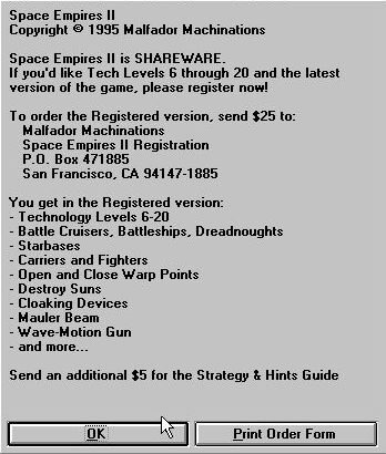 Space Empires II - Windows 3.x