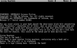 Starcross DOS screenshot