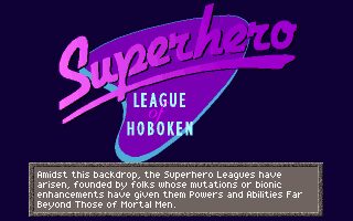Superhero League of Hoboken DOS screenshot