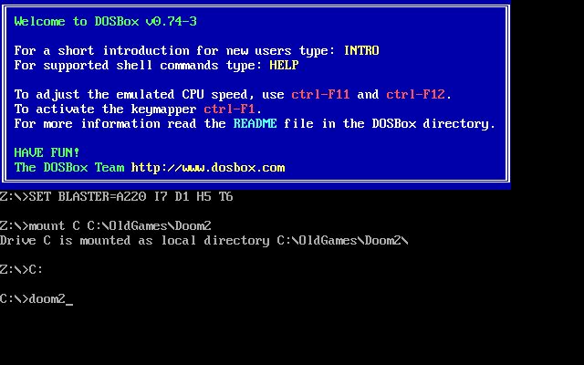 Con soli 3 comandi potete lanciare un gioco su DOSBox