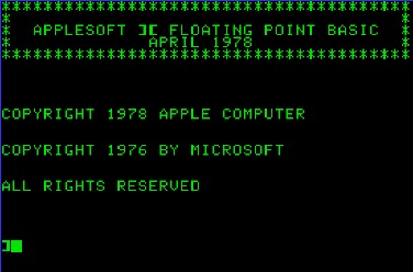 The Floating Point Basic of the Apple II by Microsoft