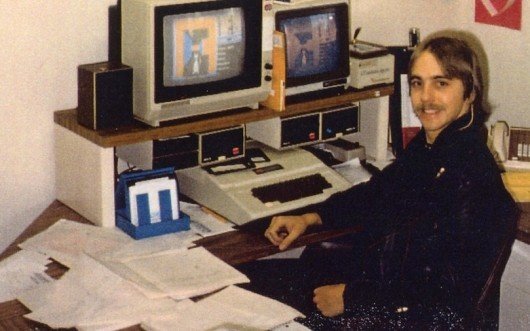 Richard Garriott with his Apple II