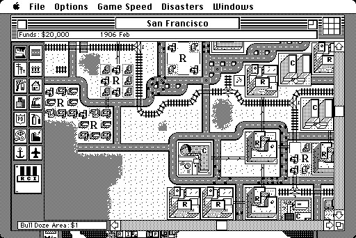 The Macintosh version of SimCity (1989)