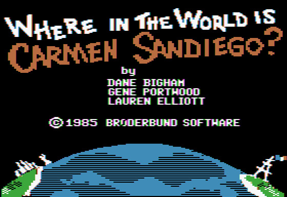 Where in the World is Carmen Sandiego, Apple II, 1985
