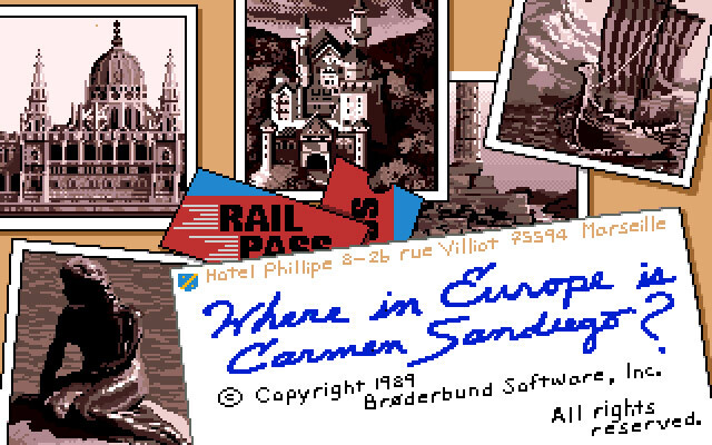 Where in Europe is Carmen Sandiego, Amiga version, 1990
