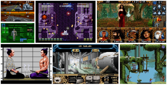 Alcuni dei fantastici giochi Amiga ospitati su GamesNostalgia