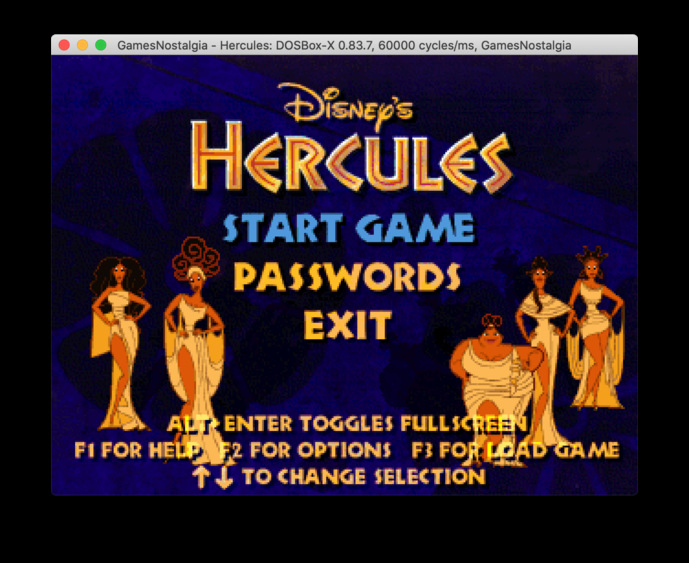 Hercules running in a Windows 95 emulated environment