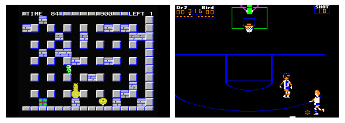 Bomberman aka Dyna Blaster (MSX) and One-on-One (Apple II)