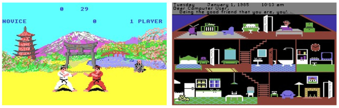 The Way of the Exploding Fist and Little Computer People (C64)
