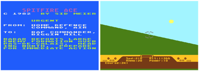 Spitfire Ace by Sid Meier (Atari 8-bit, 1982)