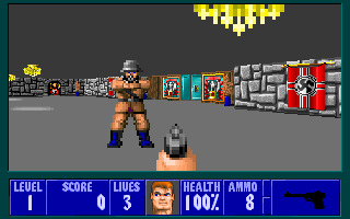 Wolfenstein 3D (1992) was using a palette of 256 colors