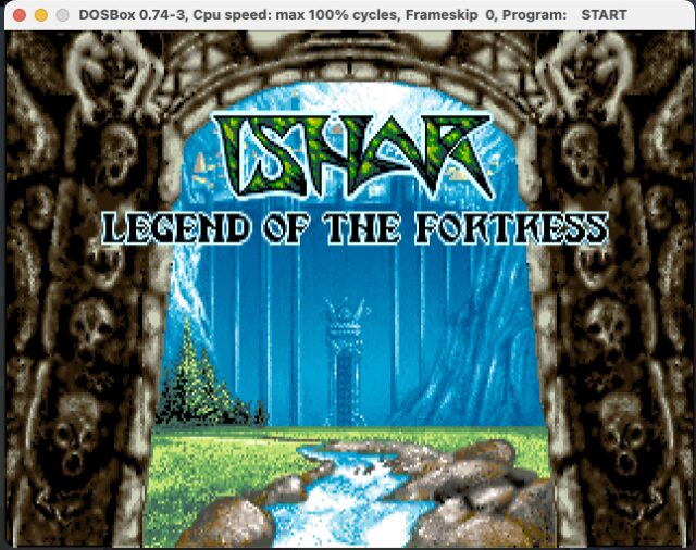 Ishar MS-DOS version running on DOSBox for Mac