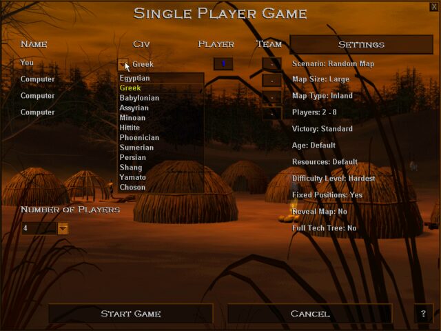 Age of Empires (1997) - scegli la tua civiltà