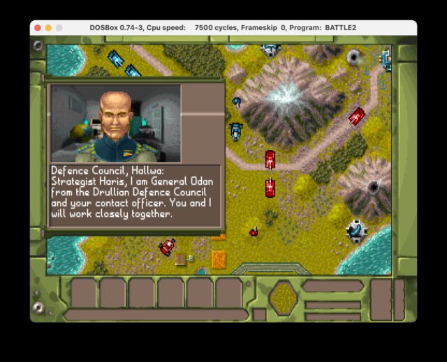 Battle Isle 2 running in the macOS wrapper