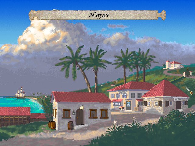 bellissima grafica in stile pittorico VGA per Pirates! Gold DOS