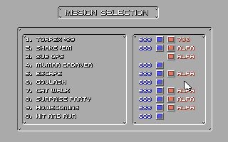 688 Attack Sub Amiga screenshot
