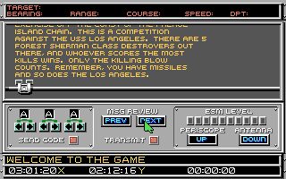 688 Attack Sub Amiga screenshot