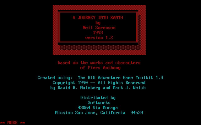 A Journey Into Xanth - DOS