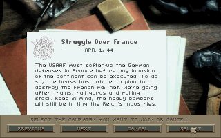 Aces Over Europe DOS screenshot