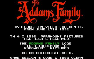 The Addams Family Amiga screenshot