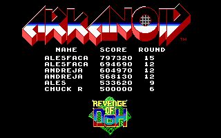 Arkanoid: Revenge of DOH DOS screenshot