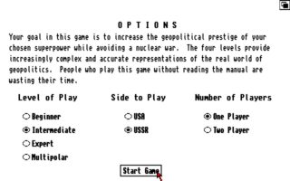Balance of Power: The 1990 Edition Amiga screenshot