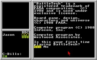 BattleTech: The Crescent Hawk's Inception Amiga screenshot