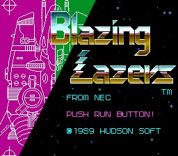 Blazing Lazers PC Engine screenshot