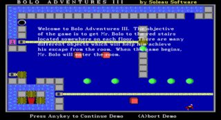 Bolo Adventures III DOS screenshot