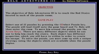 Bolo Adventures III DOS screenshot