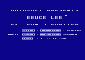 Bruce Lee - Atari 8-bit