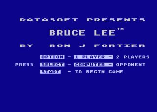 Bruce Lee Atari 8-bit screenshot