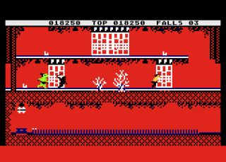 Bruce Lee Atari 8-bit screenshot