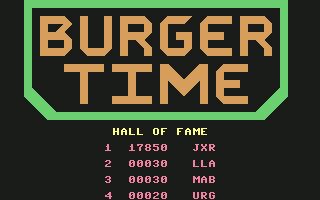 BurgerTime Commodore 64 screenshot