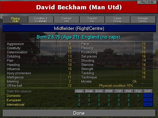 Championship Manager 96/97 - DOS
