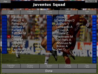 Championship Manager 2: Italian Leagues 96/97 DOS screenshot