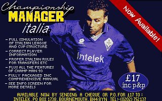 Championship Manager 93 DOS screenshot