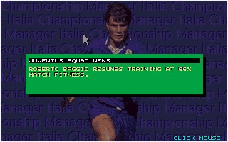 Championship Manager Italia '95 DOS screenshot
