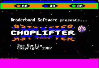 Choplifter! Apple II screenshot