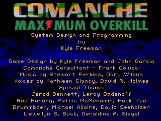 Comanche: Maximum Overkill DOS screenshot